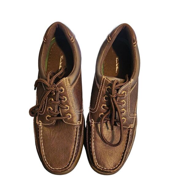 Thom McAn Koltrain Brown Lace-Up Moc Toe Mens Oxford Shoes Size 10.5